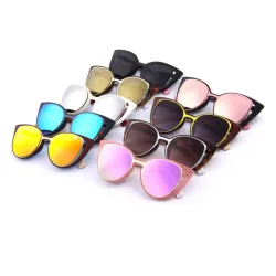 Lunettes de soleil rétro oeillets - UV400 - unisexe
